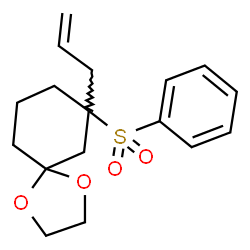 ChemSpider 2D Image | 7-Allyl-7-(phenylsulfonyl)-1,4-dioxaspiro[4.5]decane | C17H22O4S
