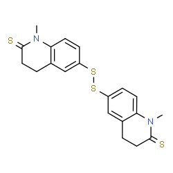 ChemSpider 2D Image | 6,6'-Disulfanediylbis(1-methyl-3,4-dihydro-2(1H)-quinolinethione) | C20H20N2S4