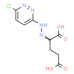 ChemSpider 2D Image | 2-[(6-chloropyridazin-3-yl)hydrazono]pentanedioic acid | C9H9ClN4O4