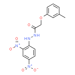 ChemSpider 2D Image | N'-(2,4-Dinitrophenyl)-2-(3-methylphenoxy)acetohydrazide | C15H14N4O6