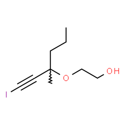 ChemSpider 2D Image | 2-[(1-Iodo-3-methyl-1-hexyn-3-yl)oxy]ethanol | C9H15IO2