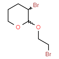 ChemSpider 2D Image | 3-Bromo-2-(2-bromoethoxy)tetrahydro-2H-pyran | C7H12Br2O2