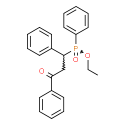 ChemSpider 2D Image | Ethyl (3-oxo-1,3-diphenylpropyl)phenylphosphinate | C23H23O3P
