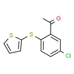 ChemSpider 2D Image | 1-[5-Chloro-2-(2-thienylsulfanyl)phenyl]ethanone | C12H9ClOS2