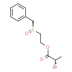 ChemSpider 2D Image | 2-(Benzylsulfinyl)ethyl 2-bromopropanoate | C12H15BrO3S