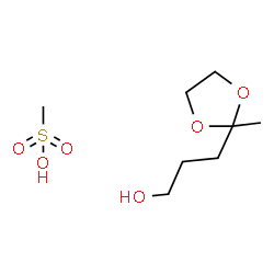 ChemSpider 2D Image | 3-(2-Methyl-1,3-dioxolan-2-yl)-1-propanol - methanesulfonic acid (1:1) | C8H18O6S
