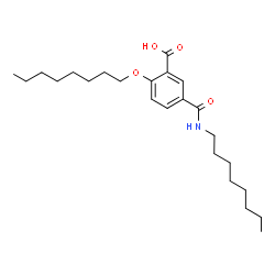 ChemSpider 2D Image | 5-(Octylcarbamoyl)-2-(octyloxy)benzoic acid | C24H39NO4