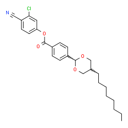 ChemSpider 2D Image | 3-Chloro-4-cyanophenyl 4-(5-octyl-1,3-dioxan-2-yl)benzoate | C26H30ClNO4