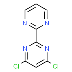 ChemSpider 2D Image | 4,6-Dichloro-2,2'-bipyrimidine | C8H4Cl2N4