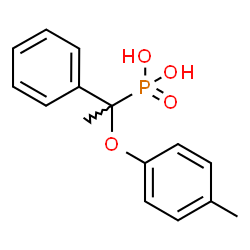 ChemSpider 2D Image | [1-(4-Methylphenoxy)-1-phenylethyl]phosphonic acid | C15H17O4P