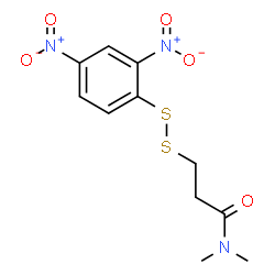 ChemSpider 2D Image | 3-[(2,4-Dinitrophenyl)disulfanyl]-N,N-dimethylpropanamide | C11H13N3O5S2