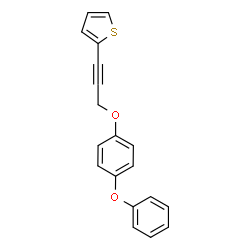 ChemSpider 2D Image | 2-[3-(4-Phenoxyphenoxy)-1-propyn-1-yl]thiophene | C19H14O2S