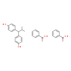 ChemSpider 2D Image | 4,4'-(2-Methyl-1,1-propanediyl)diphenol - benzoic acid (1:2) | C30H30O6