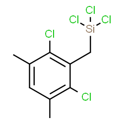 ChemSpider 2D Image | Trichloro(2,6-dichloro-3,5-dimethylbenzyl)silane | C9H9Cl5Si