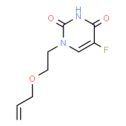 ChemSpider 2D Image | 1-[2-(Allyloxy)ethyl]-5-fluoro-2,4(1H,3H)-pyrimidinedione | C9H11FN2O3