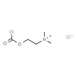 ChemSpider 2D Image | 2-[(Chlorocarbonyl)oxy]-N,N,N-trimethylethanaminium chloride | C6H13Cl2NO2