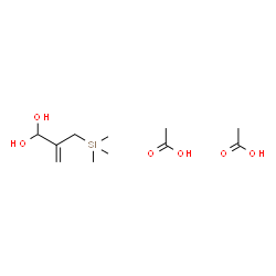ChemSpider 2D Image | 2-[(Trimethylsilyl)methyl]-2-propene-1,1-diol - acetic acid (1:2) | C11H24O6Si