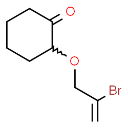 ChemSpider 2D Image | 2-[(2-Bromo-2-propen-1-yl)oxy]cyclohexanone | C9H13BrO2