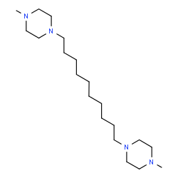 ChemSpider 2D Image | 1,1'-(1,10-Decanediyl)bis(4-methylpiperazine) | C20H42N4