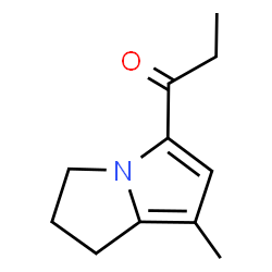 ChemSpider 2D Image | 1-(2,3-Dihydro-7-methyl-1H-pyrrolizin-5-yl)-1-propanone | C11H15NO