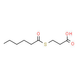 ChemSpider 2D Image | 3-(Hexanoylsulfanyl)propanoic acid | C9H16O3S