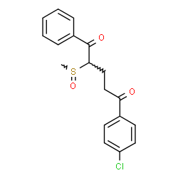 ChemSpider 2D Image | 5-(4-Chlorophenyl)-2-(methylsulfinyl)-1-phenyl-1,5-pentanedione | C18H17ClO3S