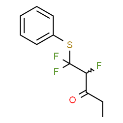 ChemSpider 2D Image | 1,1,2-Trifluoro-1-(phenylsulfanyl)-3-pentanone | C11H11F3OS