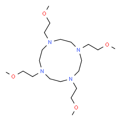 ChemSpider 2D Image | 1,4,7,10-Tetrakis(2-methoxyethyl)-1,4,7,10-tetraazacyclododecane | C20H44N4O4