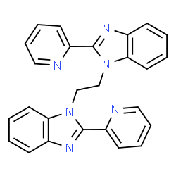 ChemSpider 2D Image | 1,1'-(1,2-Ethanediyl)bis[2-(2-pyridinyl)-1H-benzimidazole] | C26H20N6