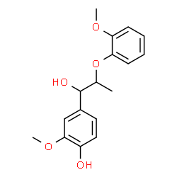 ChemSpider 2D Image | 4-[1-Hydroxy-2-(2-methoxyphenoxy)propyl]-2-methoxyphenol | C17H20O5