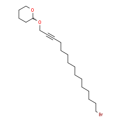 ChemSpider 2D Image | 2-[(15-Bromo-2-pentadecyn-1-yl)oxy]tetrahydro-2H-pyran | C20H35BrO2