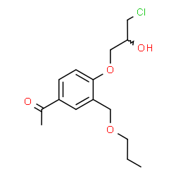 ChemSpider 2D Image | 1-[4-(3-Chloro-2-hydroxypropoxy)-3-(propoxymethyl)phenyl]ethanone | C15H21ClO4