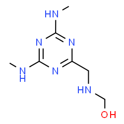 ChemSpider 2D Image | ({[4,6-Bis(methylamino)-1,3,5-triazin-2-yl]methyl}amino)methanol | C7H14N6O