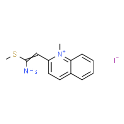 ChemSpider 2D Image | 2-[2-Amino-2-(methylsulfanyl)vinyl]-1-methylquinolinium iodide | C13H15IN2S