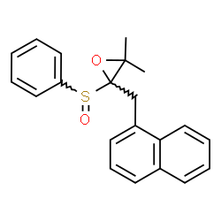 ChemSpider 2D Image | 2,2-Dimethyl-3-(1-naphthylmethyl)-3-(phenylsulfinyl)oxirane | C21H20O2S