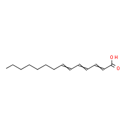 ChemSpider 2D Image | 2,4,6-Tetradecatrienoic acid | C14H22O2