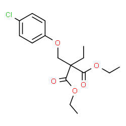 ChemSpider 2D Image | Diethyl [(4-chlorophenoxy)methyl](ethyl)malonate | C16H21ClO5