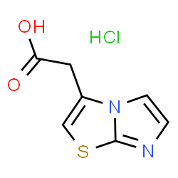 ChemSpider 2D Image | Imidazo[2,1-b][1,3]thiazol-3-ylacetic acid hydrochloride (1:1) | C7H7ClN2O2S