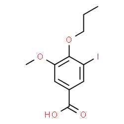 ChemSpider 2D Image | 3-Iodo-5-methoxy-4-propoxybenzoic acid | C11H13IO4