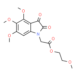 ChemSpider 2D Image | 2-Methoxyethyl (4,5,6-trimethoxy-2,3-dioxo-2,3-dihydro-1H-indol-1-yl)acetate | C16H19NO8