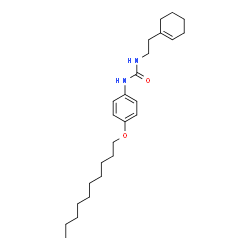 ChemSpider 2D Image | 1-[2-(1-Cyclohexen-1-yl)ethyl]-3-[4-(decyloxy)phenyl]urea | C25H40N2O2