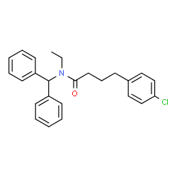 ChemSpider 2D Image | 4-(4-Chlorophenyl)-N-(diphenylmethyl)-N-ethylbutanamide | C25H26ClNO