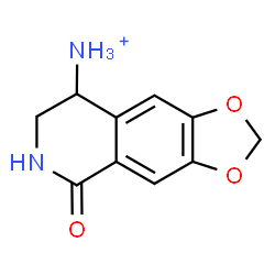 ChemSpider 2D Image | 5-Oxo-5,6,7,8-tetrahydro[1,3]dioxolo[4,5-g]isoquinolin-8-aminium | C10H11N2O3
