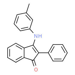 ChemSpider 2D Image | 3-[(3-Methylphenyl)amino]-2-phenyl-1H-inden-1-one | C22H17NO