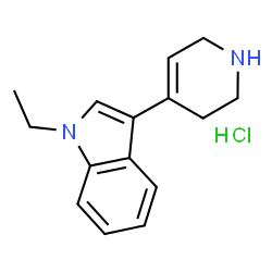 ChemSpider 2D Image | 1-Ethyl-3-(1,2,3,6-tetrahydro-4-pyridinyl)-1H-indole hydrochloride (1:1) | C15H19ClN2