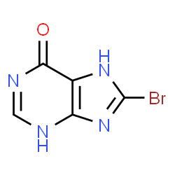 ChemSpider 2D Image | 8-BROMOHYPOXANTHINE | C5H3BrN4O
