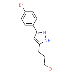 ChemSpider 2D Image | 3-(3-(4-Bromophenyl)-1H-pyrazol-5-yl)propan-1-ol | C12H13BrN2O