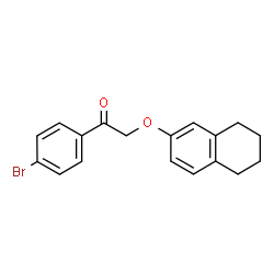 ChemSpider 2D Image | 1-(4-Bromophenyl)-2-(5,6,7,8-tetrahydro-2-naphthalenyloxy)ethanone | C18H17BrO2