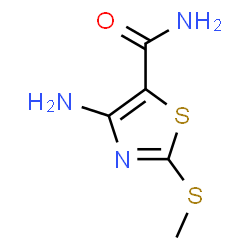 ChemSpider 2D Image | 4-Amino-2-(methylthio)thiazole-5-carboxamide | C5H7N3OS2