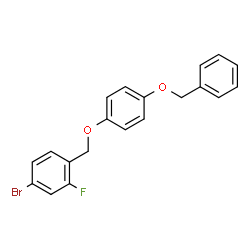 ChemSpider 2D Image | 1-{[4-(Benzyloxy)phenoxy]methyl}-4-bromo-2-fluorobenzene | C20H16BrFO2